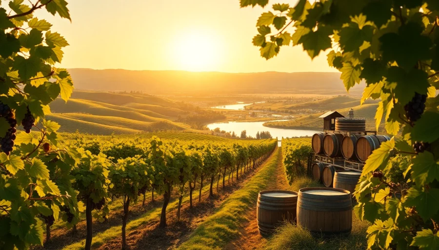 Explore the serene vineyards and riverside views of Carksburg ca in a picturesque setting.