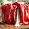 Display vibrant scarves with intricate patterns showcasing style and elegance.
