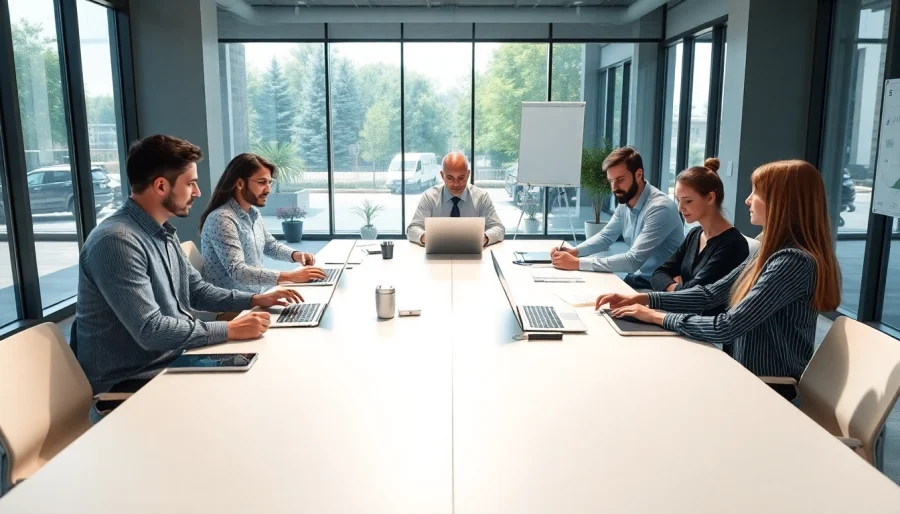 Enhance IT Services Markham with a focused team brainstorming technology solutions.