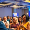 Capture vibrant Miami Corporate Event Videography Photography showcasing speaker and engaged audience.