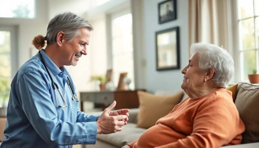 Providing compassionate assistance in home care austin tx with a caregiver and senior enjoying a warm interaction.