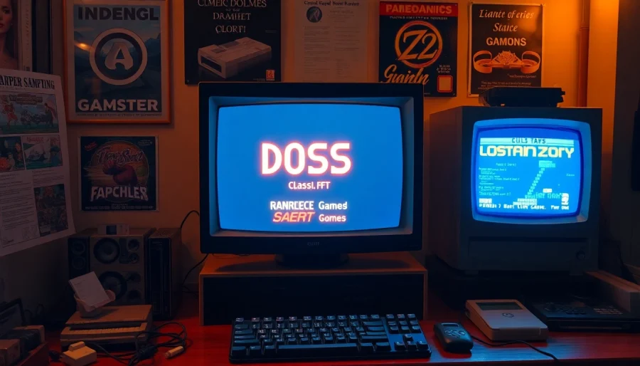 play dos games on a vintage computer setup showcasing retro gaming nostalgia