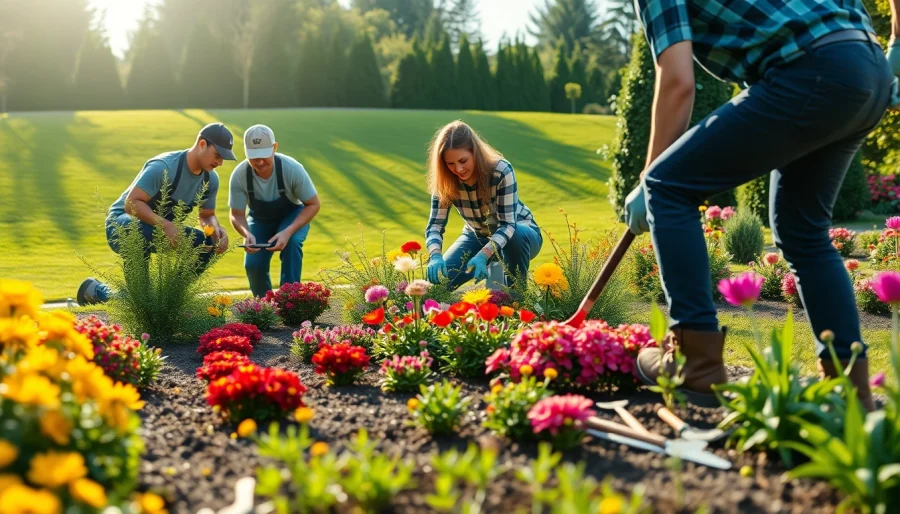 Transforming outdoor spaces with professional landscaping contractor Coquitlam, featuring a vibrant garden setup.