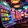 Menangkan di batman138 rtp dengan mesin slot berkilau di kasino yang ramai.