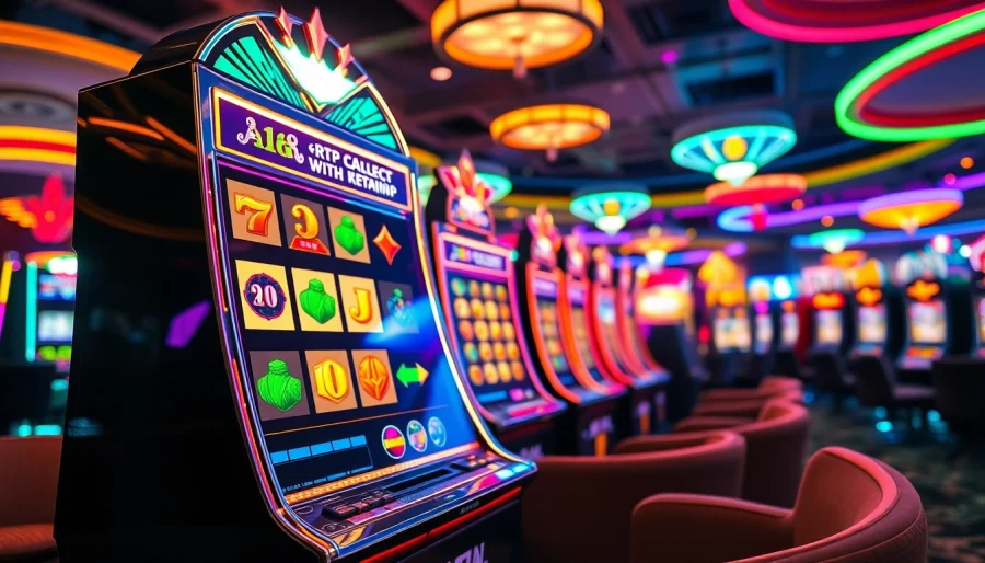 Menangkan di batman138 rtp dengan mesin slot berkilau di kasino yang ramai.
