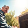 Technician working on a scottsdale ac unit showcasing quality HVAC services.