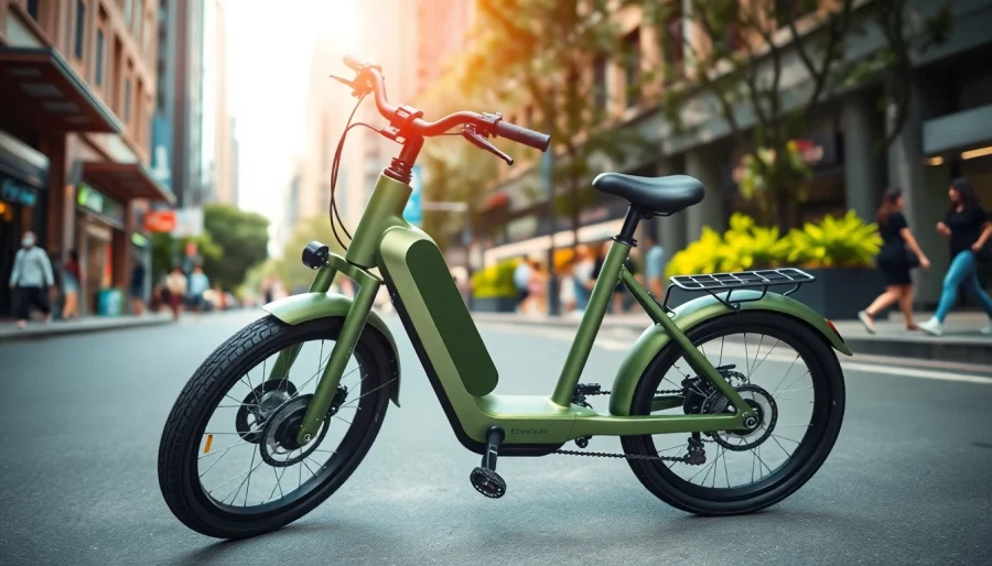 Showcasing an ebike Singapore against a lively urban backdrop, highlighting its modern design.