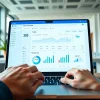 Generate short links using a Link shortener tool with a clear analytics dashboard displayed.