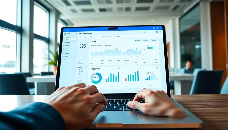 Generate short links using a Link shortener tool with a clear analytics dashboard displayed.