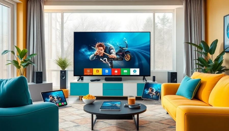 Configurer et profiter de Code iptv sur des appareils modernes dans un salon accueillant