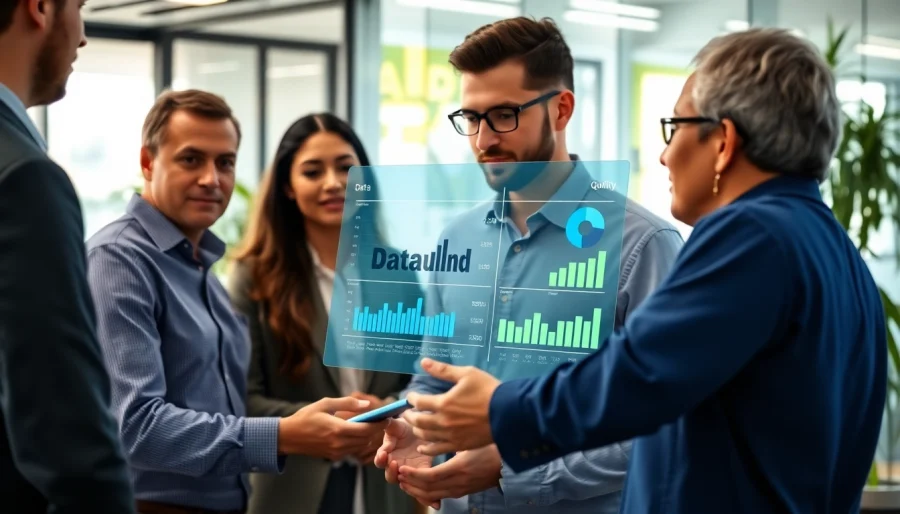 Visualize a team using a Non-invasive data quality tool to enhance collaboration and analyze data metrics.
