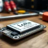 LoRa module displayed prominently, showcasing its advanced circuitry for IoT applications.
