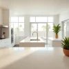 Showcase of kitchen remodeling Palm Springs with modern design elements and natural lighting