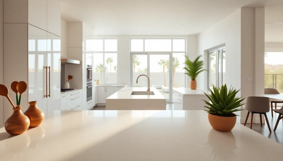 Showcase of kitchen remodeling Palm Springs with modern design elements and natural lighting