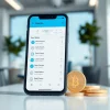 Engaging digital display of guarda wallet on a smartphone, showcasing secure cryptocurrency management.