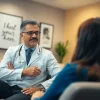 Best psychiatrist in dubai consulting with a patient in a serene office setting.