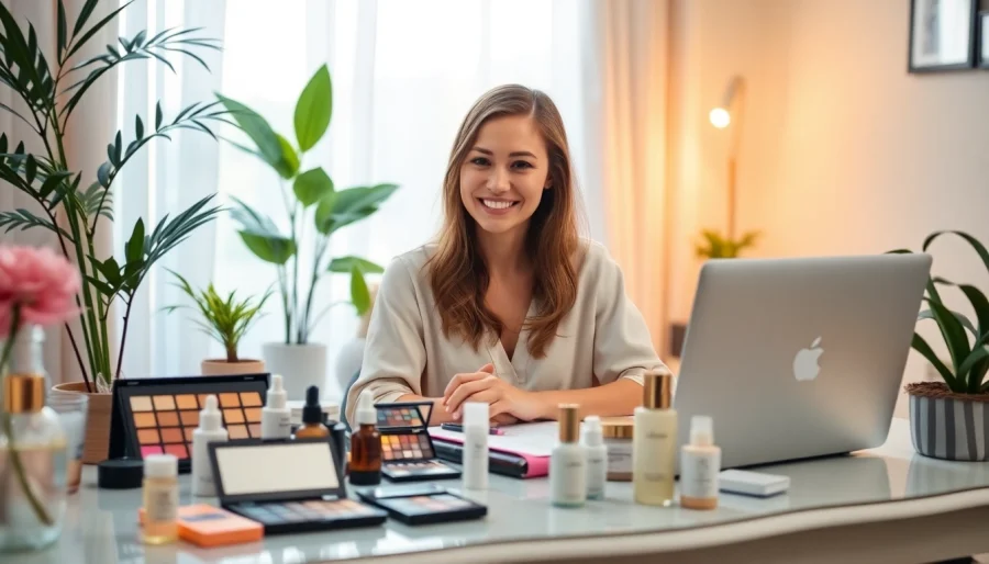 Discover beauty insights and skincare tips at https://cosmeticsarenas.com, highlighting vibrant cosmetics in a stylish home setting.