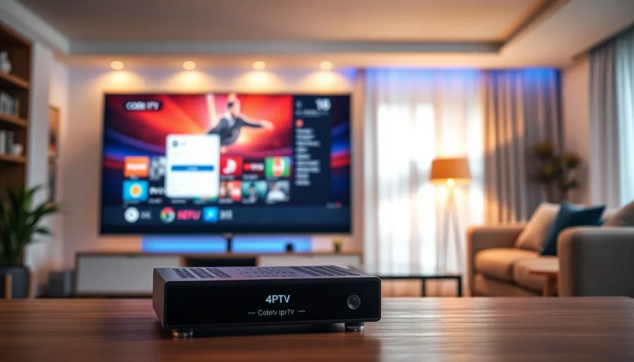 Accédez facilement au Code iptv sur une télévision moderne avec une interface conviviale.