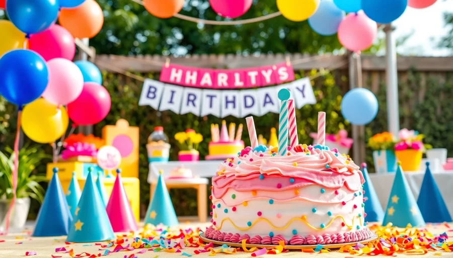 Customize a vibrant birthday party with personalized decorations and festive atmosphere.