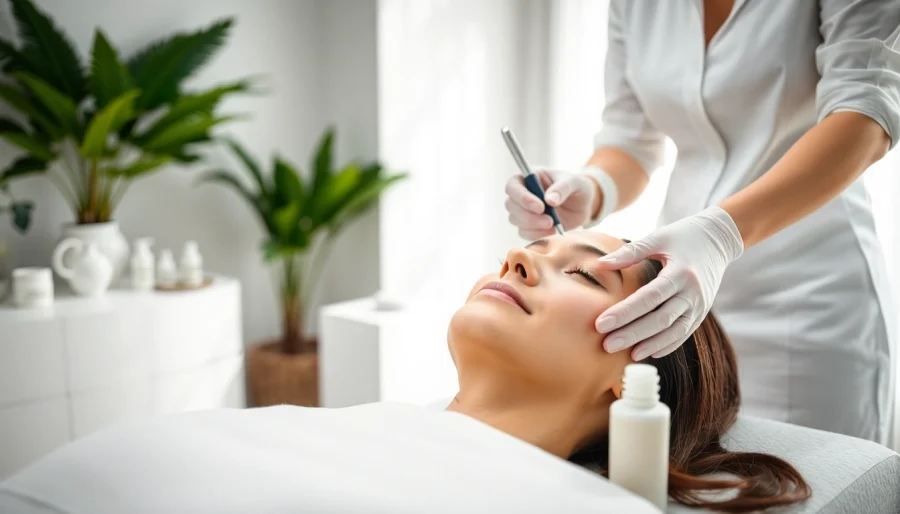 Experience rejuvenating med spa facial treatments with a professional aesthetician in a serene clinic environment.
