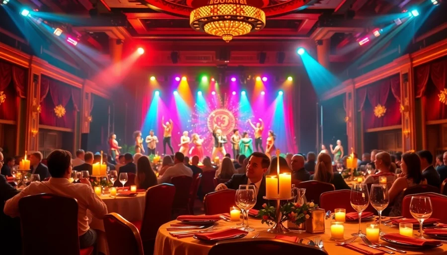 Experience a vibrant dinner theater in las vegas with lively performances and an enthusiastic audience.