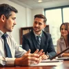 Consulting session with a Tampa Criminal Defense Attorney offering legal advice to a client.