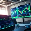 Analyze trading trends and data for ada usdt on a professional cryptocurrency interface.