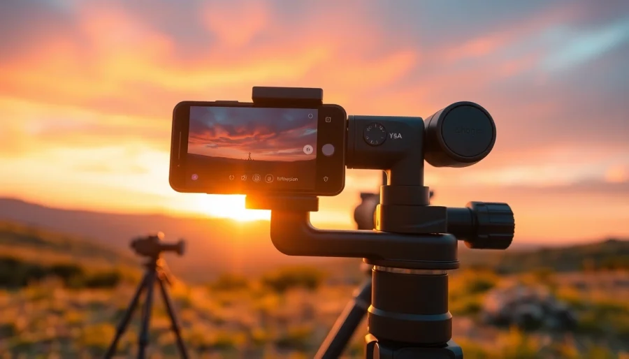 Stabilize your footage with gimbal for professional outdoor filming.