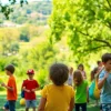 Families enjoying a vibrant wildfire event perth filled with outdoor activities in a scenic park.
