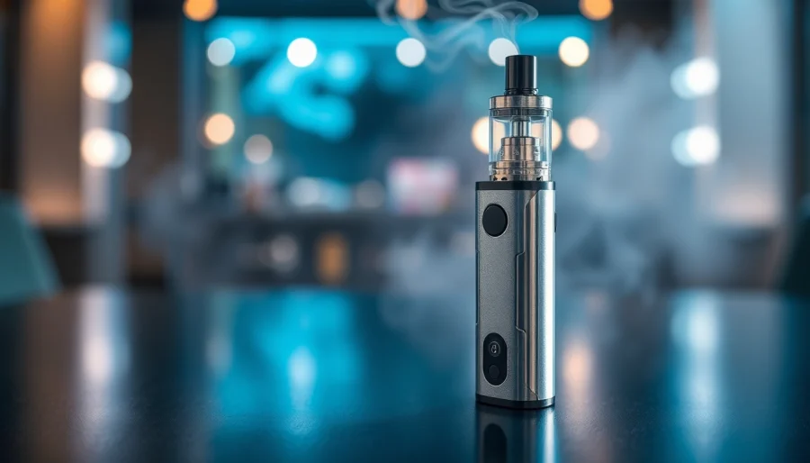 Showcasing Elf Bar Ice King 30000 disposable vape with a focus on sleek design and icy flavor.