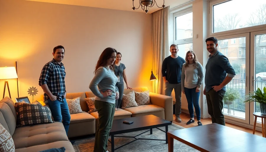 Professionelle Entrümpelung Wien: Das Team räumt eine Wohnung entspannt und zügig auf.