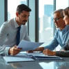 Accountants near me providing expert consultation in a bright modern office.