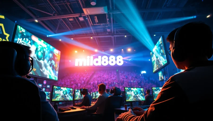 Menunjukkan pengalaman bermain game yang menarik di mild88 dengan suasana energik dan pemain yang bersemangat.