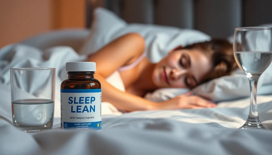 A peaceful bedroom scene showcasing sleep lean reviews with a serene sleeper and calming decor.