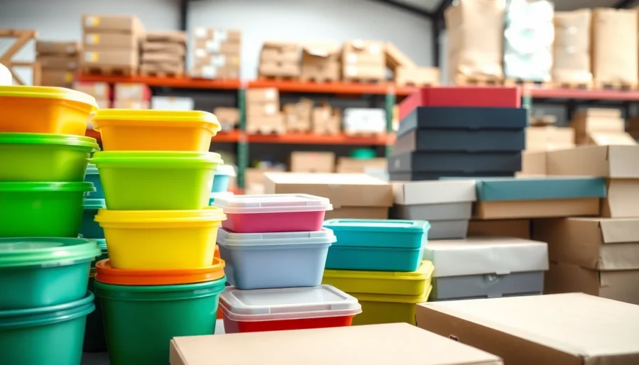 Showcasing diverse food packaging products in Sydney with vibrant colors and eco-friendly designs.