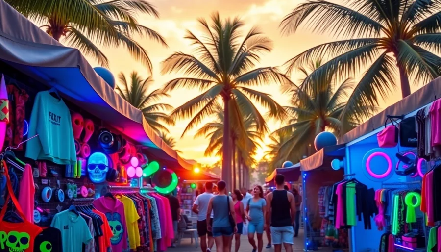 Shop at a vibrant rave store Miami for unique rave outfits and colorful accessories.