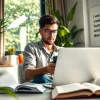 Stay updated with wordpress latest news while reviewing digital content in a vibrant workspace.
